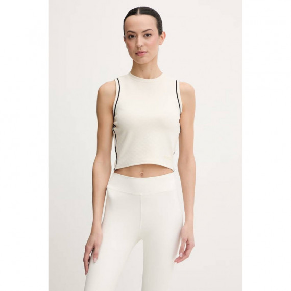 CLARA SLEEVELESS CROP TOP PEARL WHITE