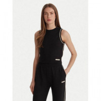 Clara Sleeveless Crop Top Jet Black A996  GUESS