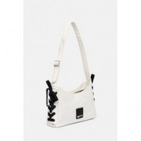 Klj Nylon Lace Up Shoulder Bag White  KARL LAGERFELD