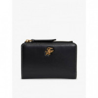 Th Script Leather Bifold Black  TOMMY HILFIGER