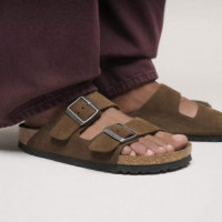 Calzado Sandalias BIRKENSTOCK Arizona Plantilla Blanda Dark Tea Tonal