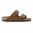 Calzado Sandalias BIRKENSTOCK Arizona Plantilla Blanda Dark Tea Tonal
