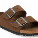 Calzado Sandalias BIRKENSTOCK Arizona Plantilla Blanda Dark Tea Tonal