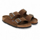 Calzado Sandalias BIRKENSTOCK Arizona Plantilla Blanda Dark Tea Tonal