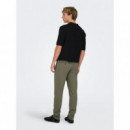 Pantalones y Vaqueros Pantalones ONLY & Sons Slim Bungee Cord Gris Oscuro