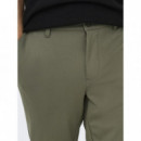 Pantalones y Vaqueros Pantalones ONLY & Sons Slim Bungee Cord Gris Oscuro