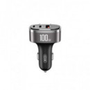 XO Cargador Coche Usb-C 45W + USB-L 25W + USB-A 30W Total 100W Negro XO-CC61