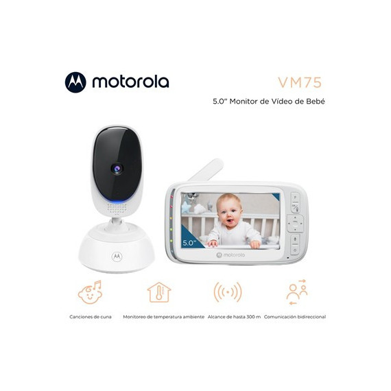 MOTOROLA Vigila Bebes con Pantalla 5" VM75 - Guanxe Atlantic Marketplace