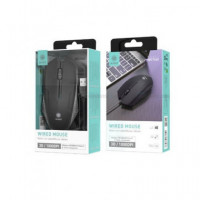 IKREA Raton Optico Con Cable WG7060 Negro