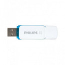 PHILIPS Pendrive 16GB Usb 3.0 Snow Blanco 100Mb/S