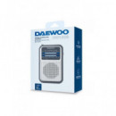 DAEWOO Radio Portatil Analogica Am/fm DW1008 Plata con Auriculares