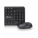 NGS Teclado + Raton Inalambrico Optico HARMONY Silencioso Negro