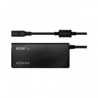 AISENS Cargador para Portatil 65W  QC3.0 con 9 Clavijas Usb-a ASCL-65WAUTO-BK