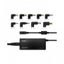 AiSENS Cargador Para Portatil 65W  QC3.0 Con 9 Clavijas Usb-A ASCL-65WAUTO-BK