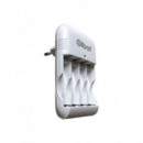 ELBAT Cargador Pilas AA/AAA EB0404 Blanco
