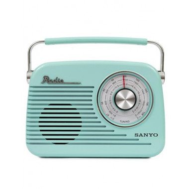 SANYO Radio Portatil  BLUETOOTH Vintage Am/am/sw KS137A Azul Blanca USB Micro Sd