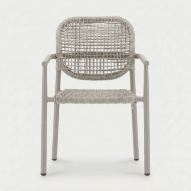 Silla de Jard&iacute;n Aureo de Exterior en Wicker Sint&eacute;tico Color Taup&eacute; Essentials&reg;  ESSENTIALS