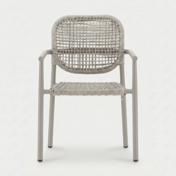 Silla de Jardín Aureo de Exterior en Wicker Sintético Color Taupé Essentials®  ESSENTIALS