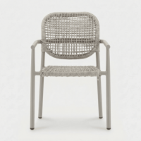 Silla de Jardín Aureo de Exterior en Wicker Sintético Color Taupé Essentials®  ESSENTIALS