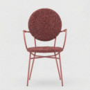 Sillón de Jardín Solara con Brazos de Exterior Trenzada Wicker Color Terracota Apilable Essentials®  ESSENTIALS