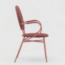 Sillón de Jardín Solara con Brazos de Exterior Trenzada Wicker Color Terracota Apilable Essentials®  ESSENTIALS