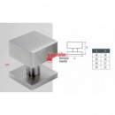 Pomo Cuadrado Inox 50 Mm - Modelo 878