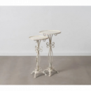 SET 2 MESAS AUXILIARES 610177 METAL CREMA ENVEJECIDO