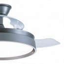 Ventilador de Techo Plata con Luz Led-aspas Retractiles 42" LARRYHOUSE 30W
