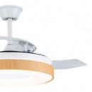 Ventilador de Techo Madera con Luz Led-aspas Retractiles 42" LARRYHOUSE 30W