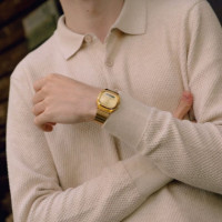 Reloj CASIO AQ-240EG-9A Analógico-digital Unisex Dorado Retro, Cronómetro, Alarma