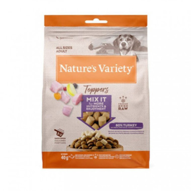 Natures Variety Perro Snack Toppers Pavo 40 Gr  NATURE'S VARIETY