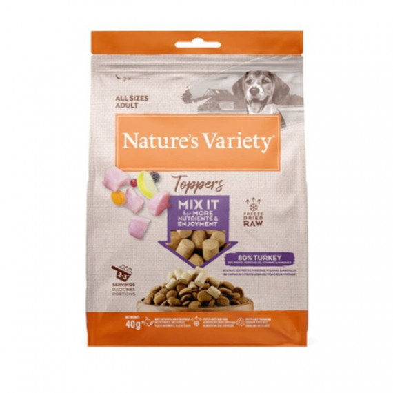 Natures Variety Perro Snack Toppers Pavo 40 Gr  NATURE'S VARIETY