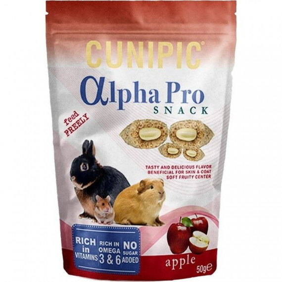 CUNIPIC Roedor Snack Alpha Pro Manzana 50 Gr