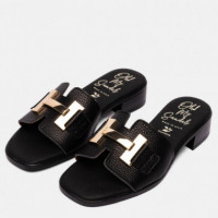 Oh My Sandals Sandalia con tacón en piel 5890-NEGRO