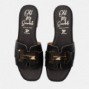 Oh My Sandals Sandalia con tacón en piel 5890-NEGRO