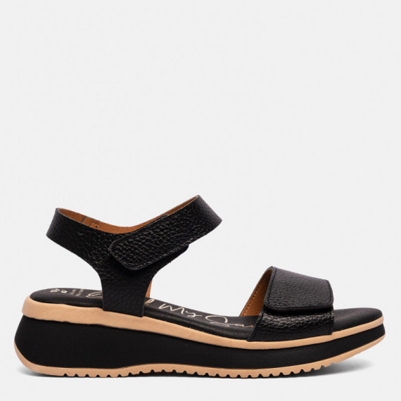 Oh My Sandals Sandalia en piel con suave grabado 5942-NEGRO