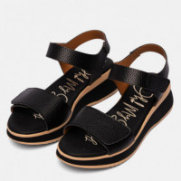 Oh My Sandals Sandalia en piel con suave grabado 5942-NEGRO