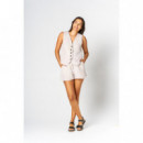 Oh My Sandals Sandalia en piel con suave grabado 5942-NEGRO