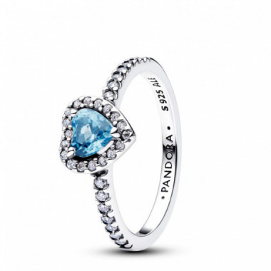 Pandora Anillo Coraz&oacute;n Elevado Azul 198421C10