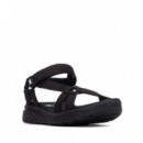 Xti Sandalia de mujer 145463- NEGRO