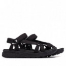 Xti Sandalia de mujer 145463- NEGRO