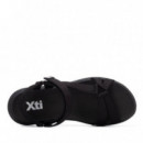 Xti Sandalia de mujer 145463- NEGRO