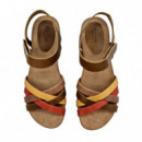 Nature Feet Sandalias Khaki 4486-KAKI-BEIG-TEJA-MOSTA