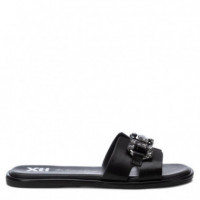 XTI Sandalias Planas de Mujer 143679-NEGRO