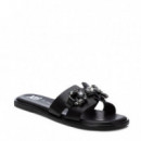 Xti Sandalias planas de mujer 143679-NEGRO