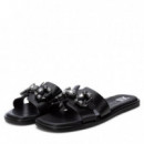Xti Sandalias planas de mujer 143679-NEGRO