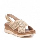 Xti Sandalias de mujer beige 143852-HIELO