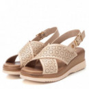 Xti Sandalias de mujer beige 143852-HIELO