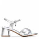 Xti Sandalia de cuña plata 145344-PLATA