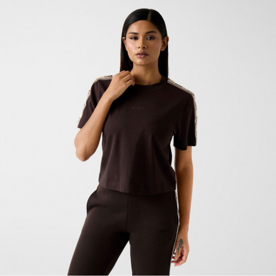 Guess Athleisure Camiseta Marrón V3RI08 I3Z14-A10K